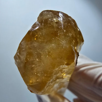 XL Natural Honey Calcite Crystal, yellow orange Erongo, Namibia 103*26*16mm #12291 