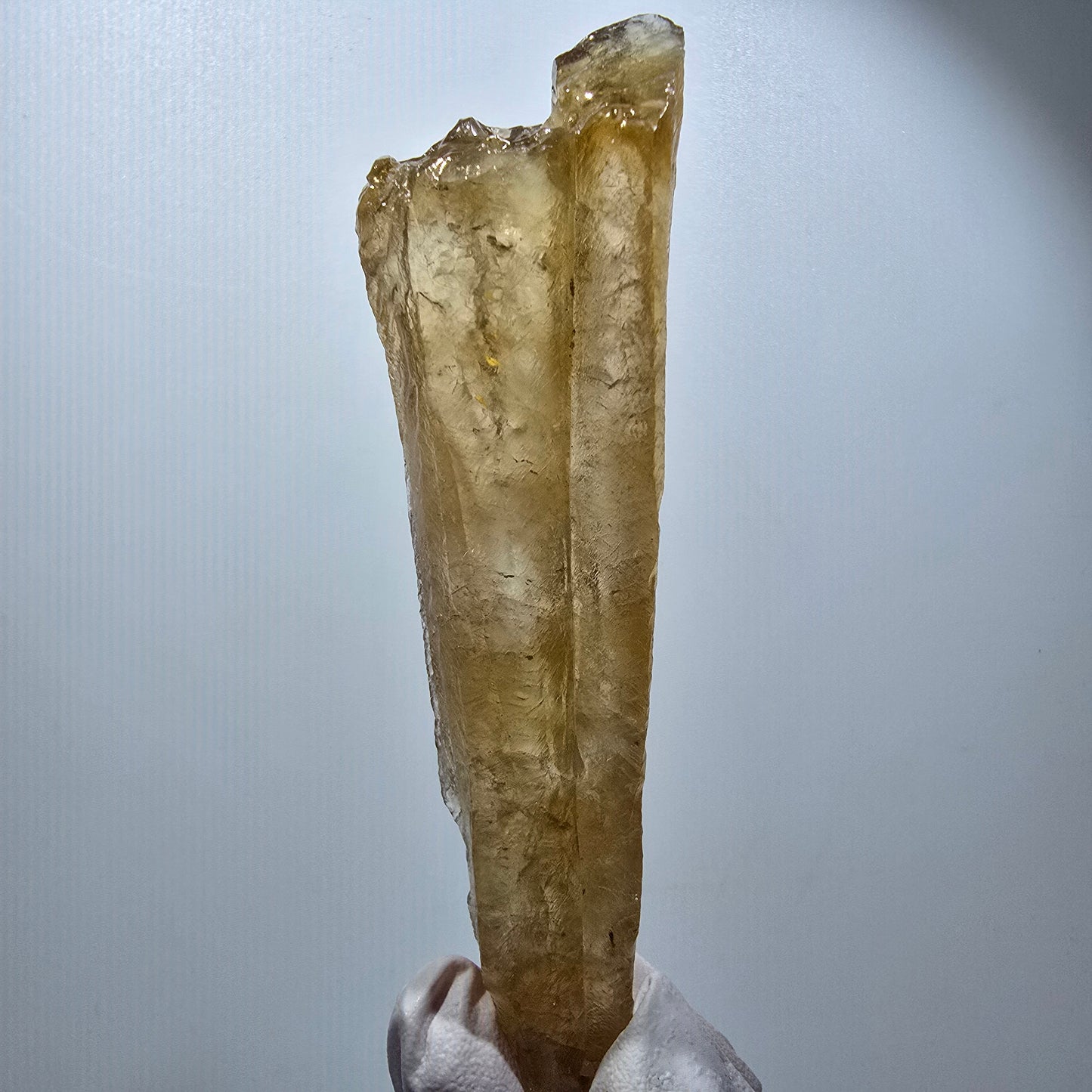 XL Natural Honey Calcite Crystal, yellow orange Erongo, Namibia 109*28*19mm #12292 