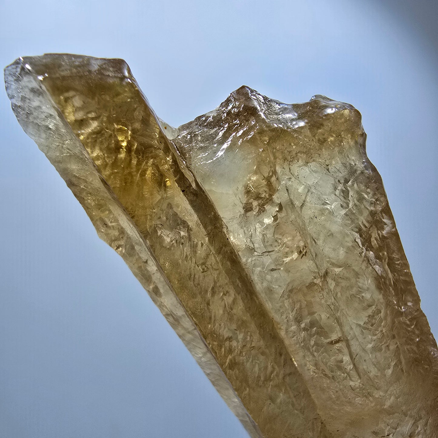XL Natural Honey Calcite Crystal, yellow orange Erongo, Namibia 109*28*19mm #12292 