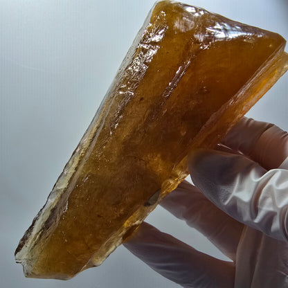 Cristal de calcite miel naturel XL, jaune orangé, Erongo, Namibie 139*62*54mm #12294 