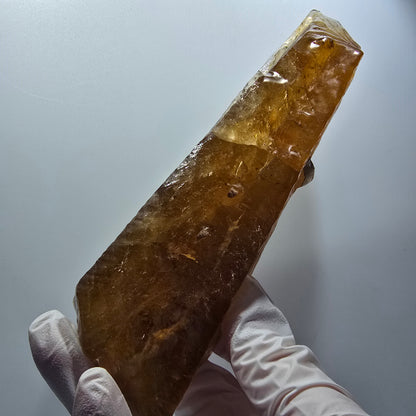 Cristal de calcite miel naturel XL, jaune orangé, Erongo, Namibie 139*62*54mm #12294 