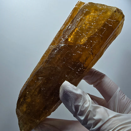 XL Natural Honey Calcite Crystal, yellow orange Erongo, Namibia 146*55*53mm #12296 