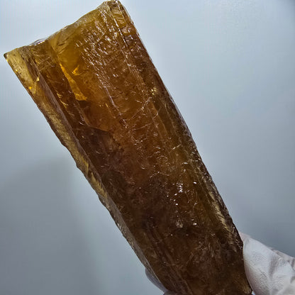 XL Natural Honey Calcite Crystal, yellow orange Erongo, Namibia 146*55*53mm #12296 