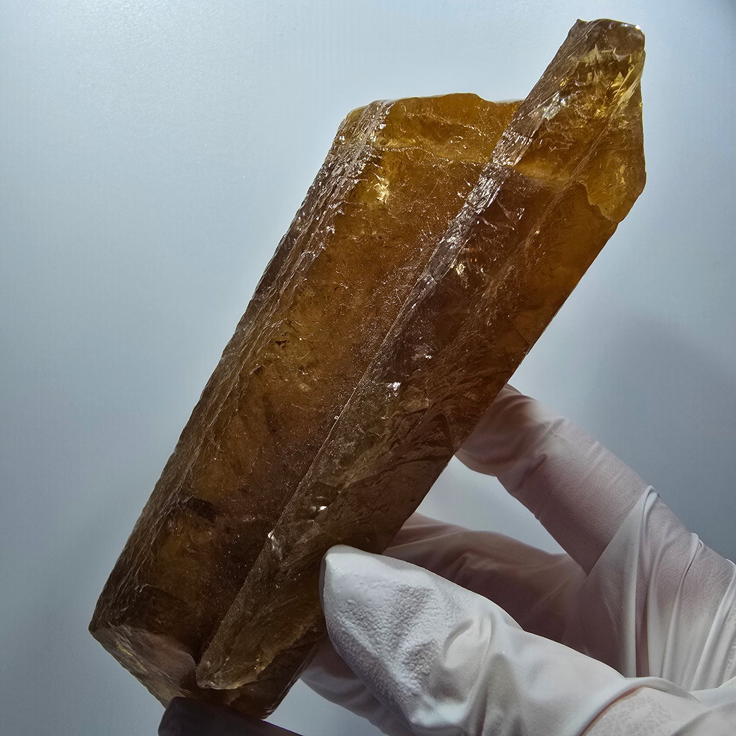 XL Natural Honey Calcite Crystal, yellow orange Erongo, Namibia 146*55*53mm #12296 