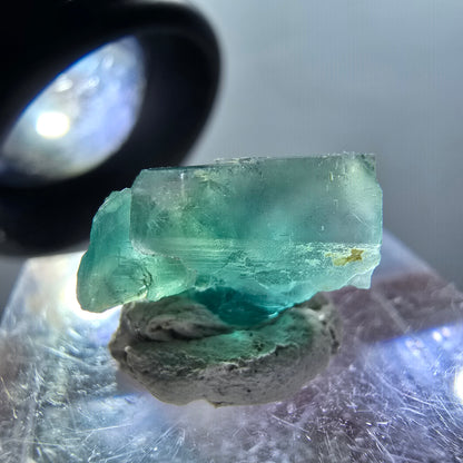 Lot of 4 Phantom Fluorite Cubes, green-purple, Okorusu, Namibia, 13-18mm #12297 