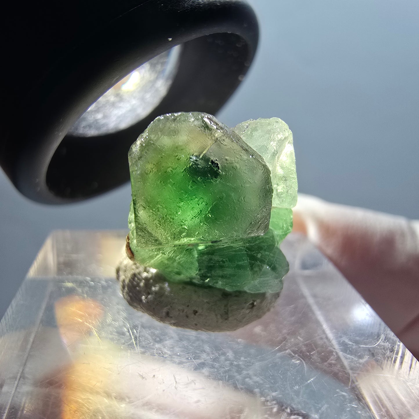 Phantom Fluorite, Schörl Tourmaline, Hyalite Opal Erongo, Namibia 16*14*11mm #12332 