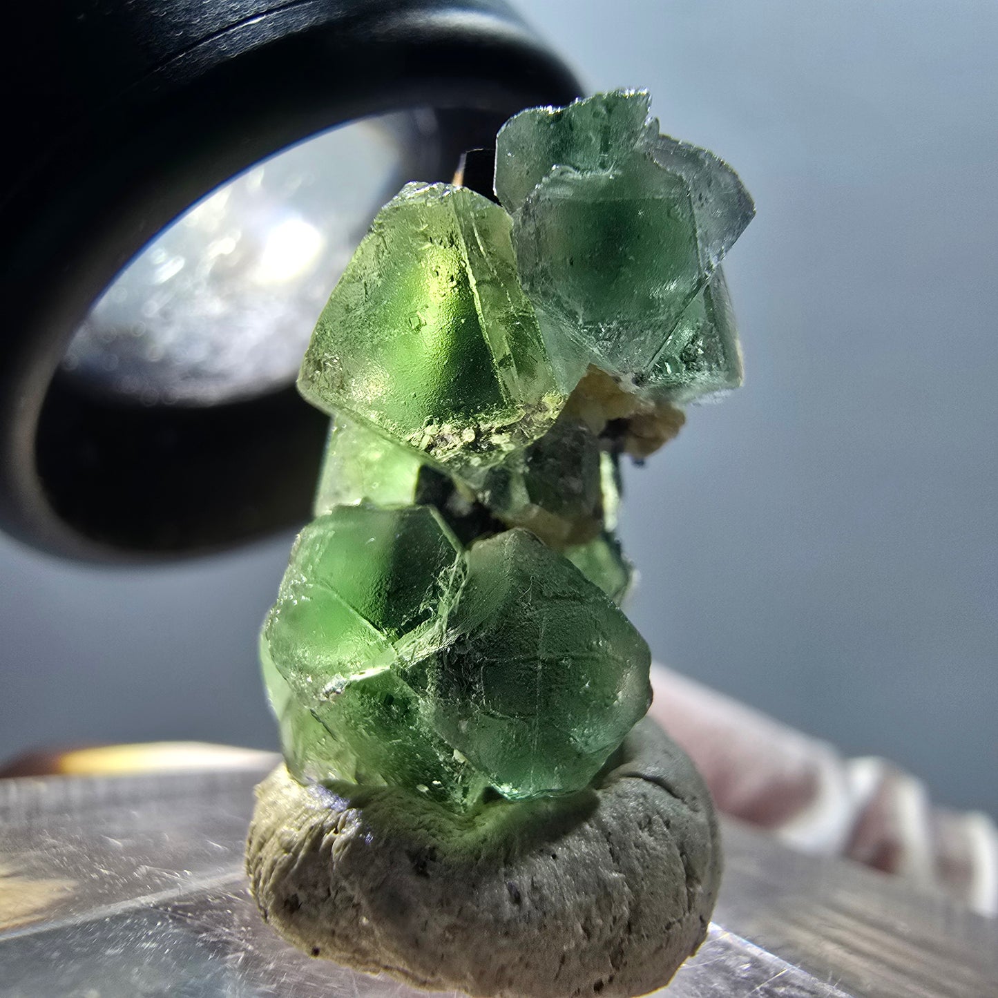 Fluorite fantôme, Tourmaline Schörl, Stade muscovite Erongo, Namibie 19*12*11mm #12336 