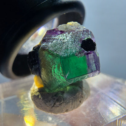 Phantom Fluorite, Schörl Tourmaline, Hyalite Opal, Muscovite Erongo, Namibia 15*12*11mm #12337 