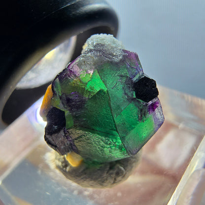 Phantom Fluorite, Schörl Tourmaline, Hyalite Opal, Muscovite Erongo, Namibia 15*12*11mm #12337 