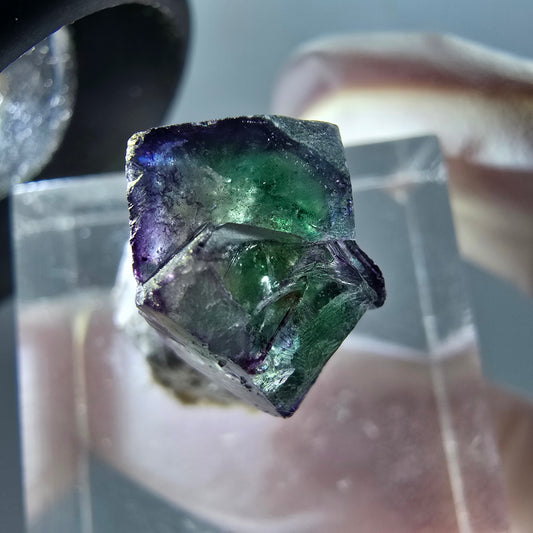 Seltene Phantom Fluorit, Muskovit Stufe Erongo, Namibia 17*14*9mm #12349