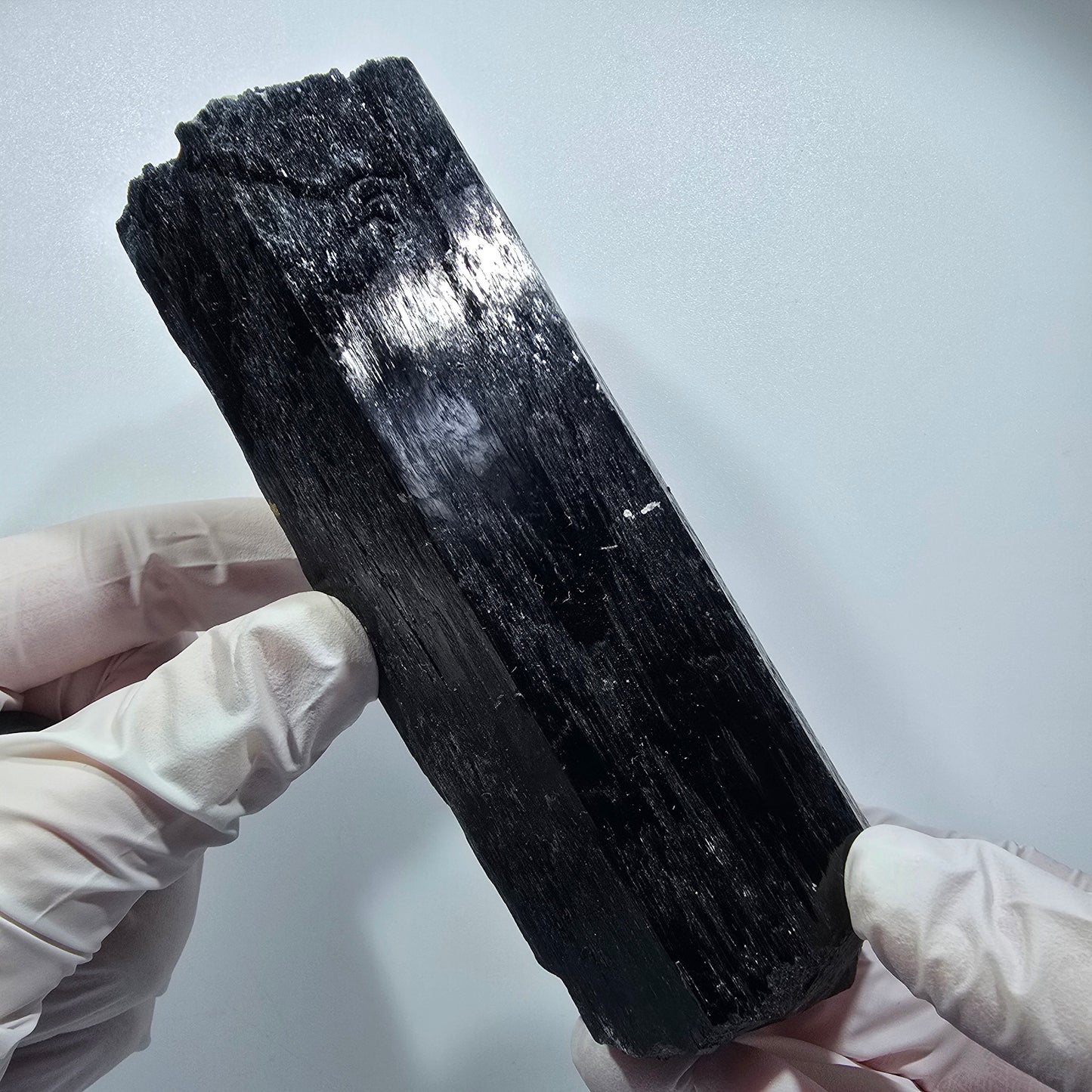 XL Schorl Tourmaline Crystal with Fluorite, Muscovite Erongo, Namibia 127*50*46mm #12352