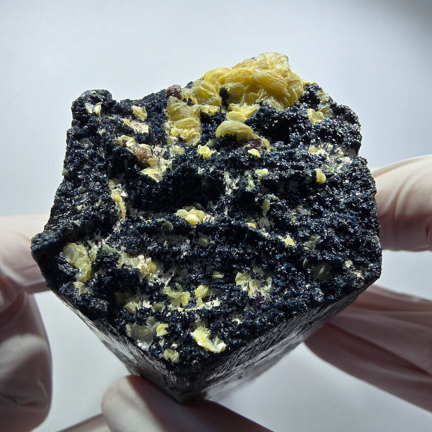 XL Schorl Tourmaline Crystal with Fluorite, Muscovite Erongo, Namibia 127*50*46mm #12352