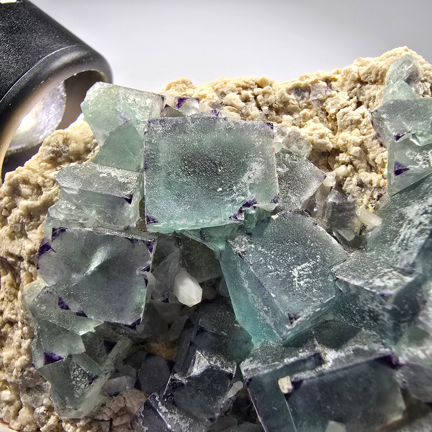 Große Phantom Fluorit, zonal, Quarz, Orthoklas Stufe Brandberg, Namibia 98*65*50mm #12362