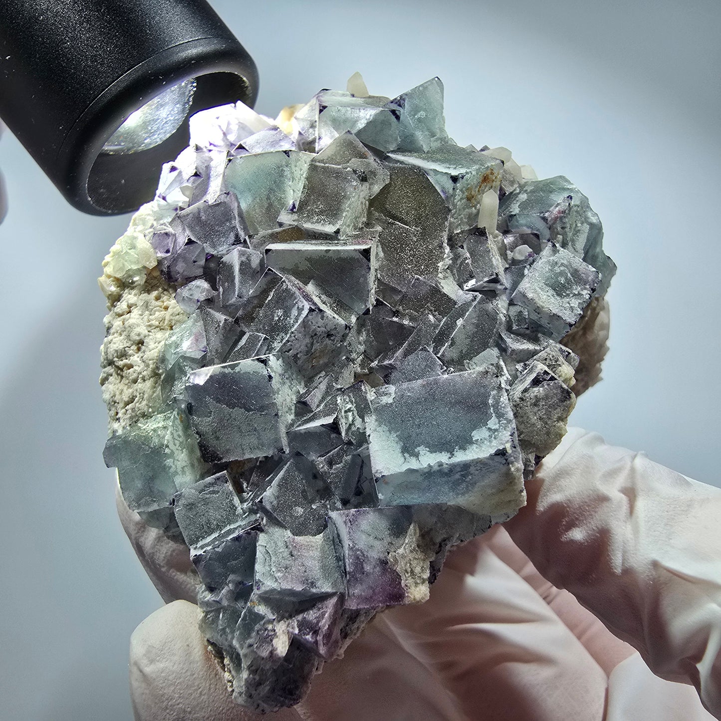 Große Phantom Fluorit, zonal, Quarz, Orthoklas Stufe Brandberg, Namibia 82*65*58mm #12364