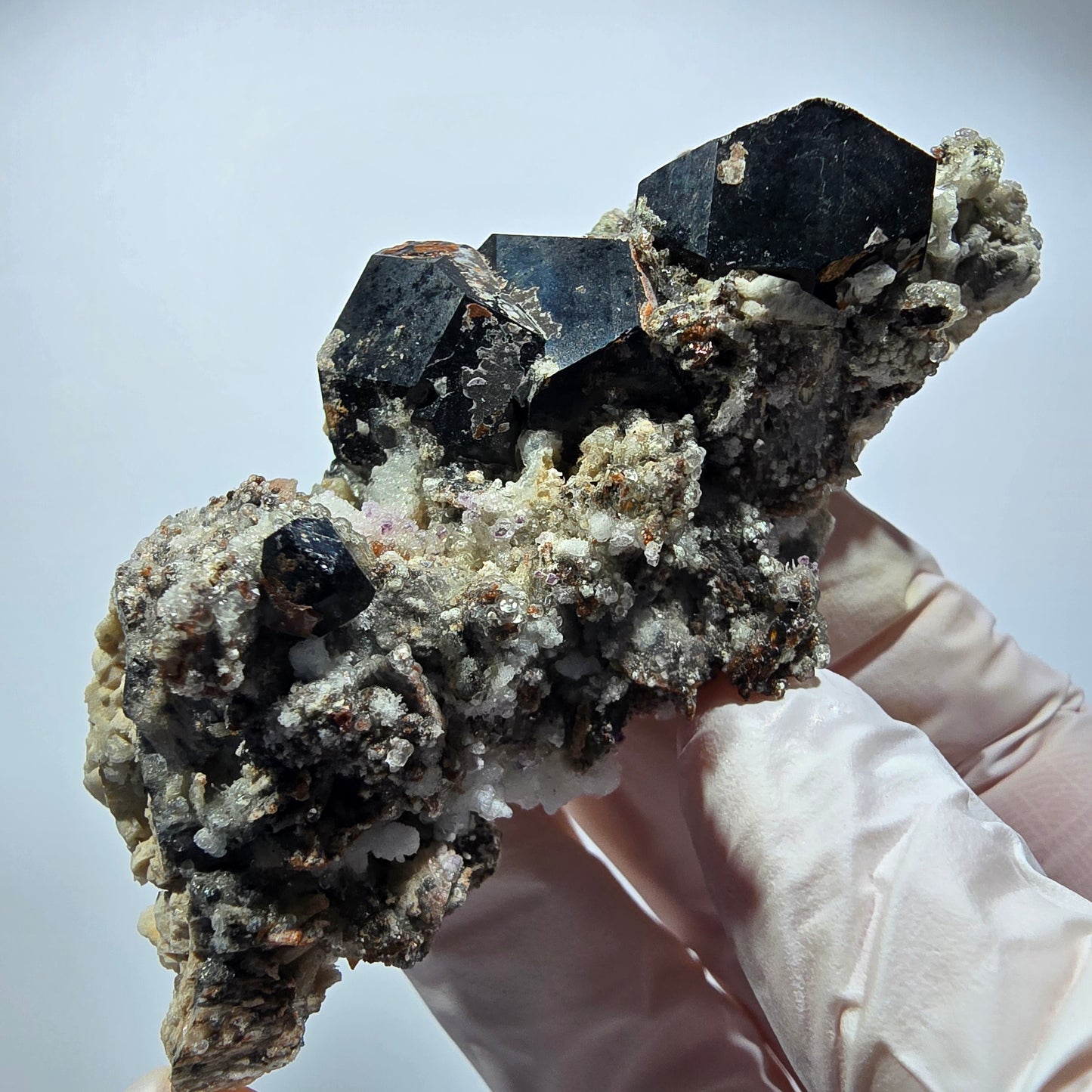 Rare Schorl Tourmaline, Hyalite Opal, Orthoclase Erongo, Namibia 87*40*35mm #12368
