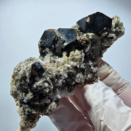Rare Schorl Tourmaline, Hyalite Opal, Orthoclase Erongo, Namibia 87*40*35mm #12368