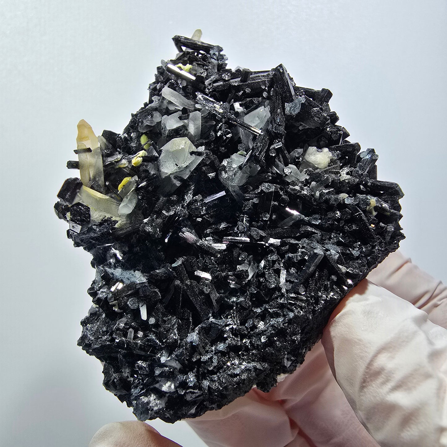 Rare tourmaline schorl, quartz fumé, muscovite d'Erongo, Namibie 68*54*34mm #12376