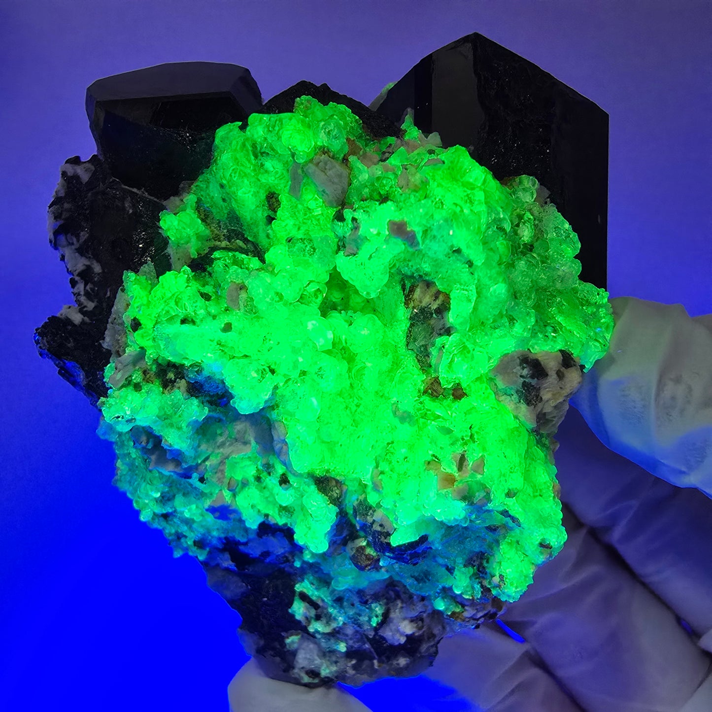 Seltene Schörl Turmalin, Hyalit Opal, Orthoklas Erongo, Namibia 73*68*40mm #12377