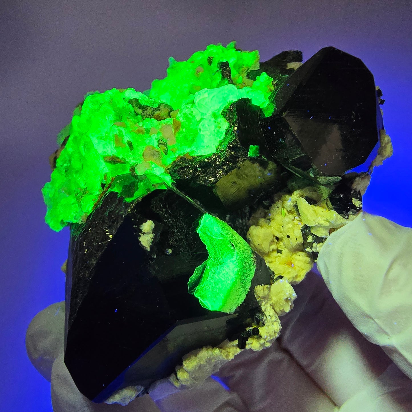 Seltene Schörl Turmalin, Hyalit Opal, Orthoklas Erongo, Namibia 73*68*40mm #12377