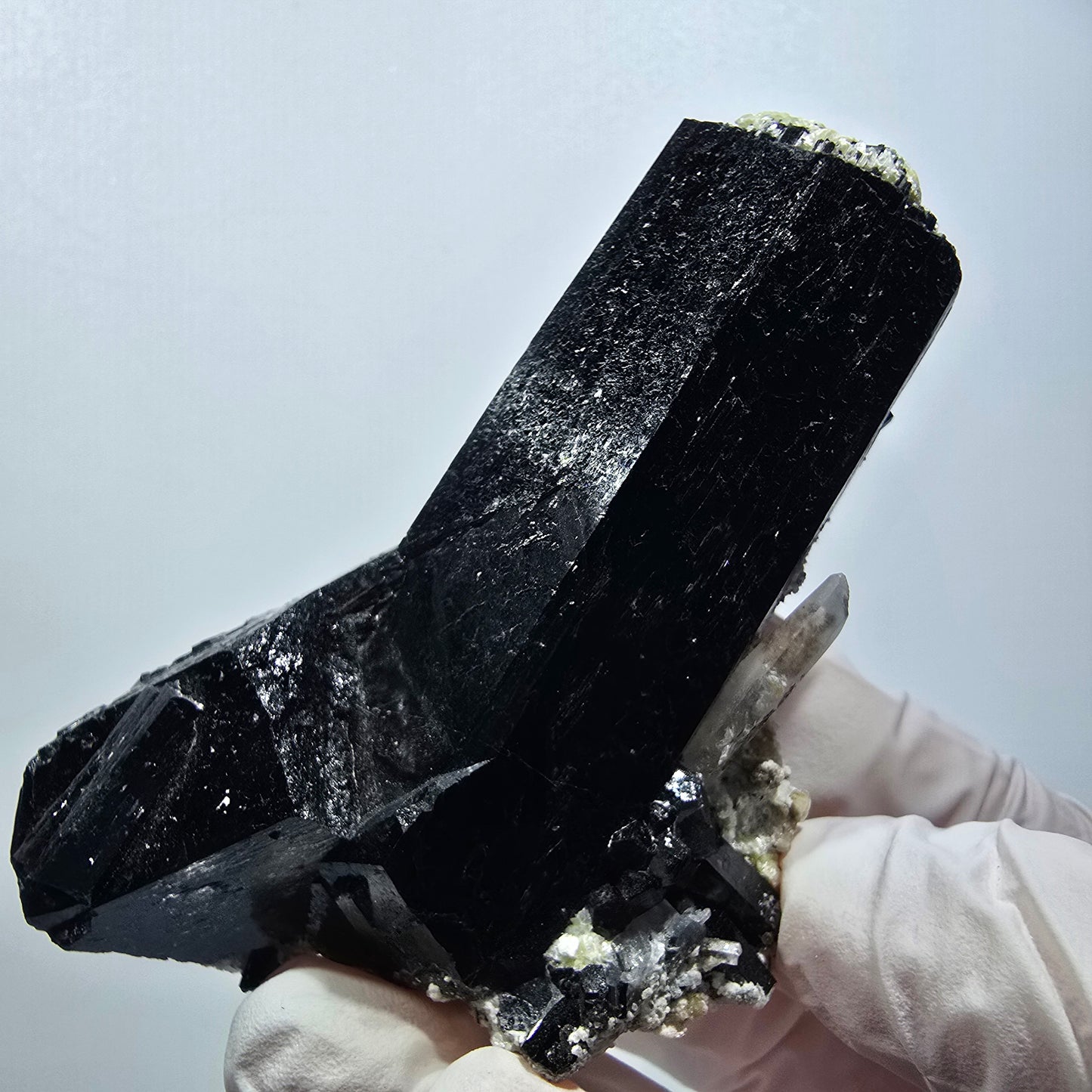 Schorl Tourmaline, Hyalite Opal, Smoky Quartz, Muscovite Specimen Erongo, Namibia 76*51*38mm #12378