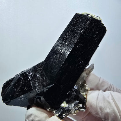 Schorl Tourmaline, Hyalite Opal, Smoky Quartz, Muscovite Specimen Erongo, Namibia 76*51*38mm #12378