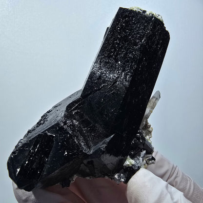 Schorl Tourmaline, Hyalite Opal, Smoky Quartz, Muscovite Specimen Erongo, Namibia 76*51*38mm #12378