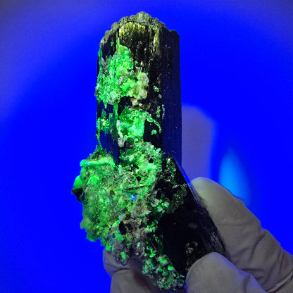 Schorl Tourmaline, Hyalite Opal, Smoky Quartz, Muscovite Specimen Erongo, Namibia 76*51*38mm #12378