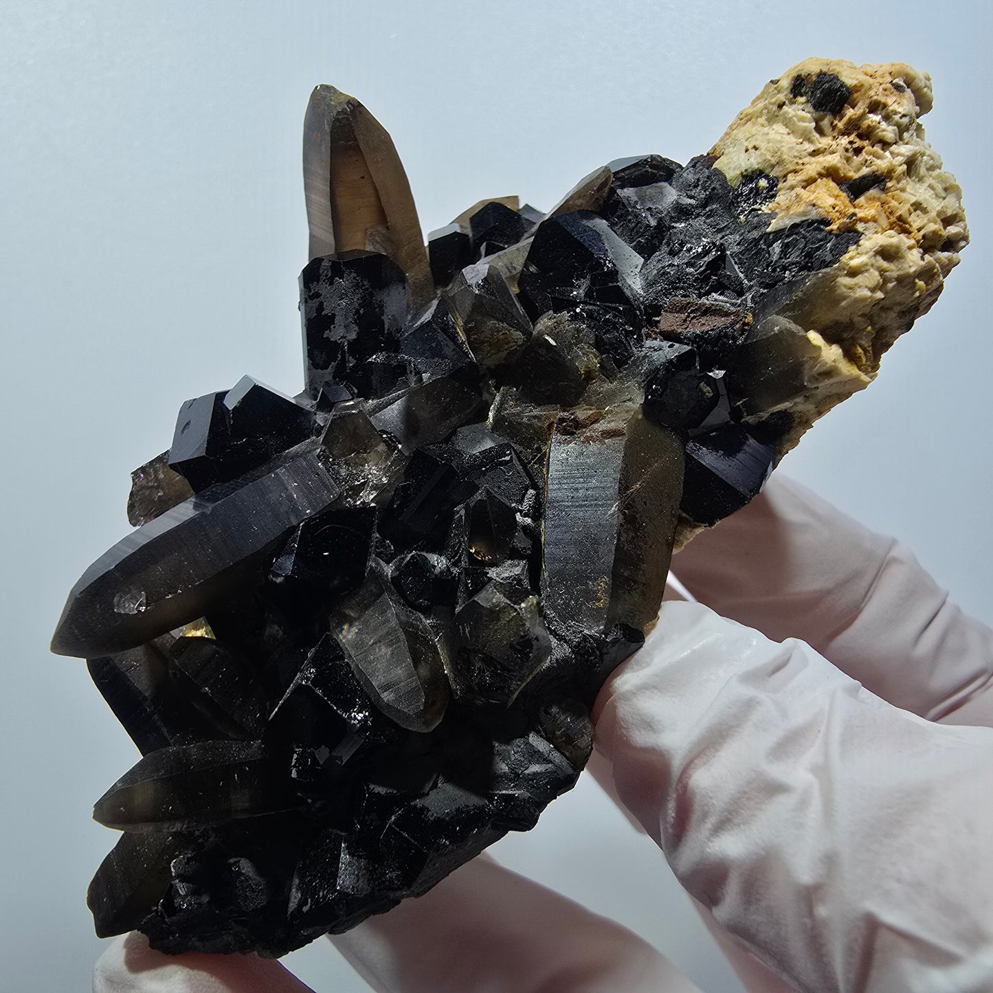 Rare Schorl Tourmaline, Smoky Quartz, Orthoclase Specimen Erongo, Namibia 86*54*49mm #12381