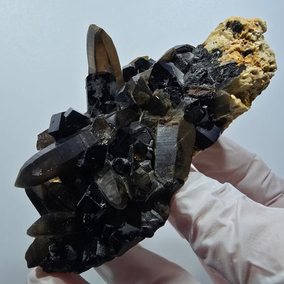 Rare Schorl Tourmaline, Smoky Quartz, Orthoclase Specimen Erongo, Namibia 86*54*49mm #12381