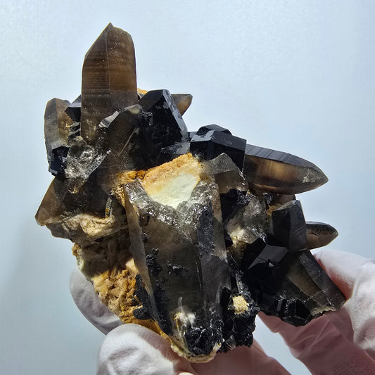 Rare Schorl Tourmaline, Smoky Quartz, Orthoclase Specimen Erongo, Namibia 86*54*49mm #12381