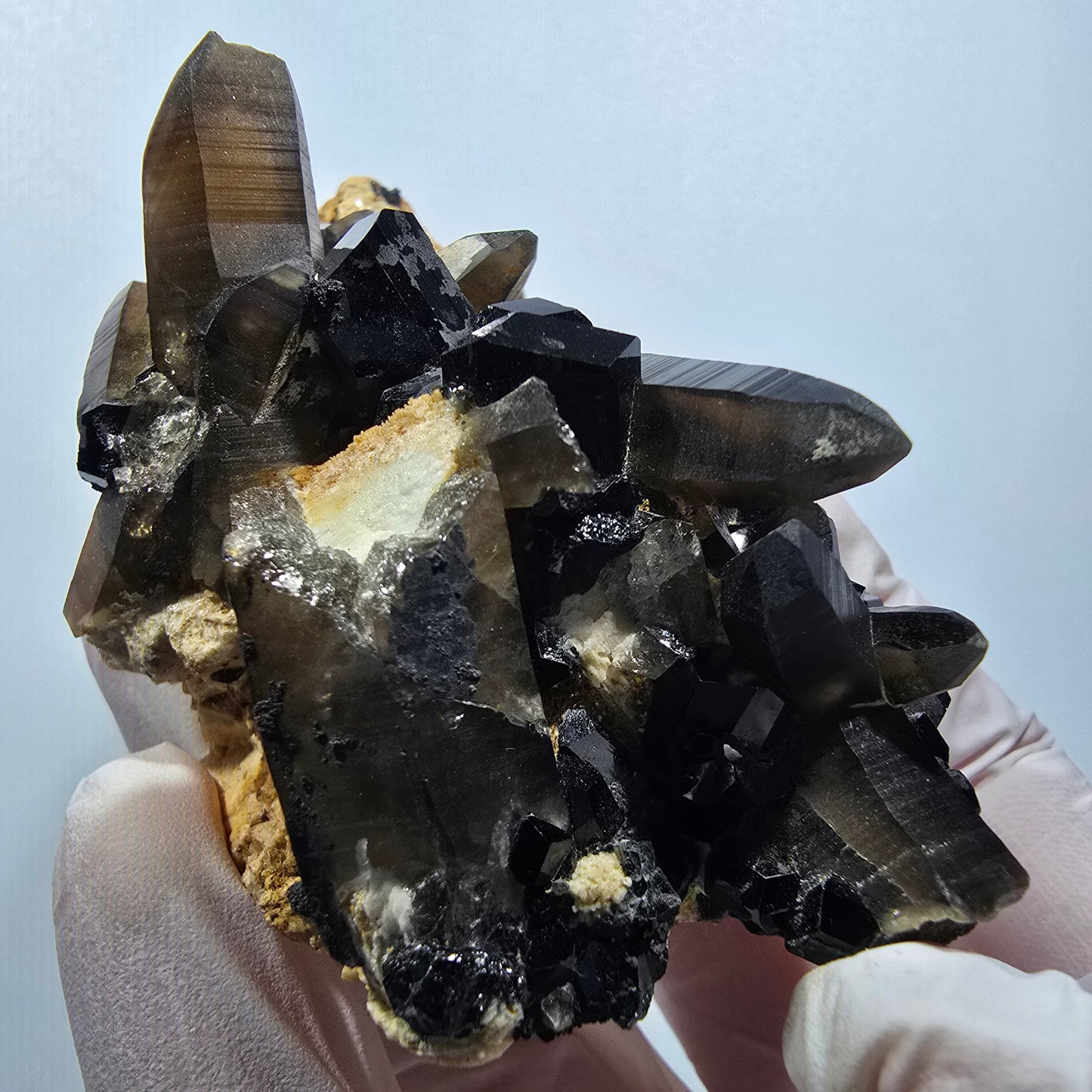 Rare Schorl Tourmaline, Smoky Quartz, Orthoclase Specimen Erongo, Namibia 86*54*49mm #12381