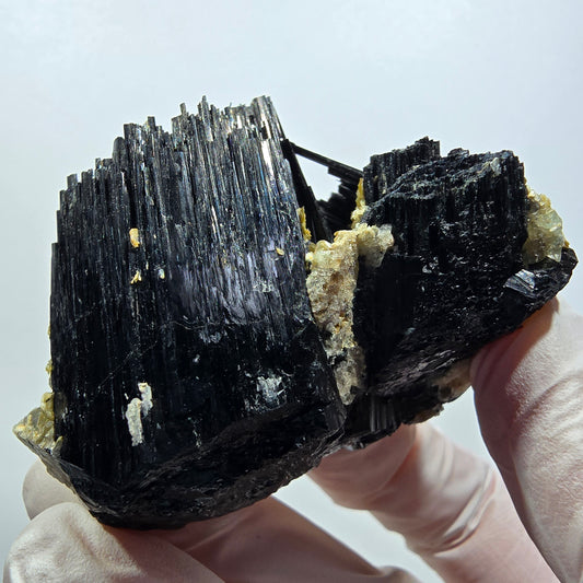 Schorl Tourmaline, Fluorite, Smoky Quartz, Muscovite specimen Erongo, Namibia 60*43*38mm #12384