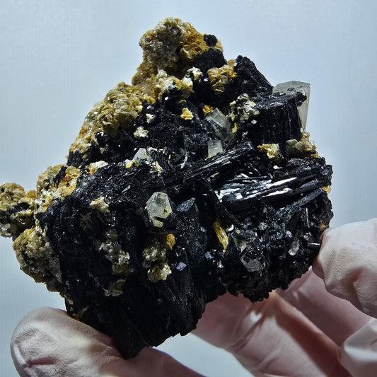 Schorl Tourmaline, Goshenite, Beryl, Muscovite Specimen Erongo, Namibia 64*59*43mm #12385