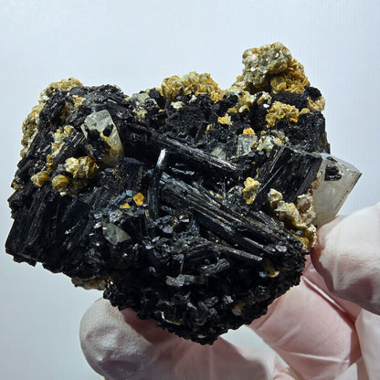 Tourmaline Schorl, Goshenite, Béryl, Muscovite sur gangue Erongo, Namibie 64*59*43mm #12385