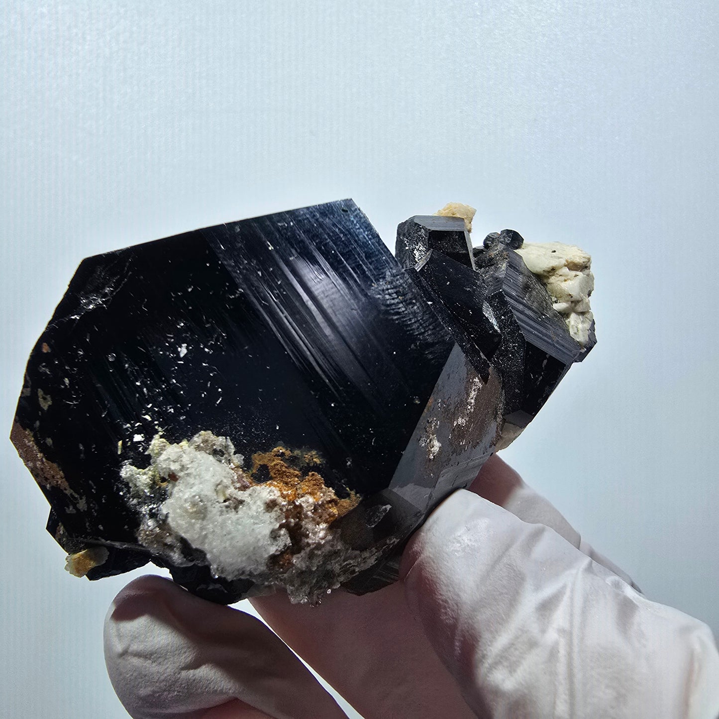 Tourmaline Schorl rare, Opale Hyalite, Orthose Erongo, Namibie 71*43*32mm #12386