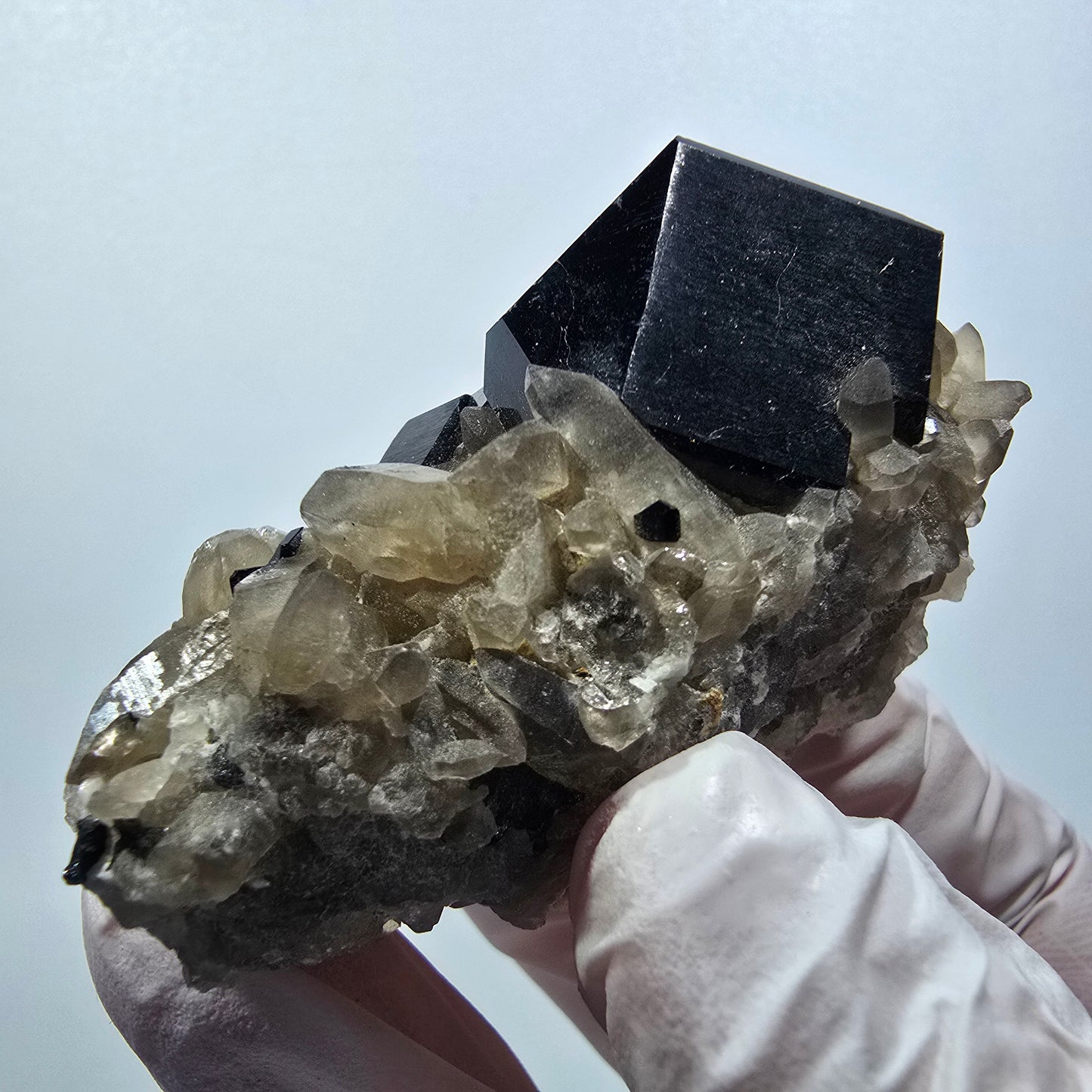 Seltene Schörl Turmalin, Rauchquarz Erongo, Namibia 59*37*37mm #12388