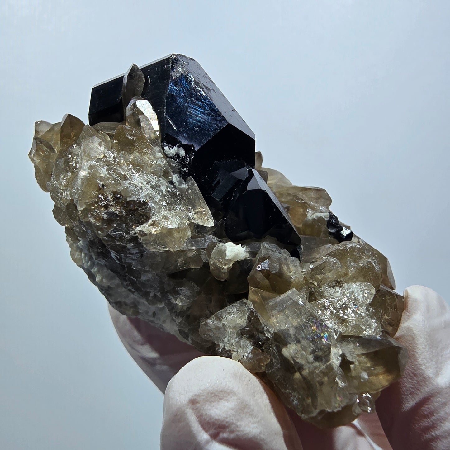 Seltene Schörl Turmalin, Rauchquarz Erongo, Namibia 59*37*37mm #12388