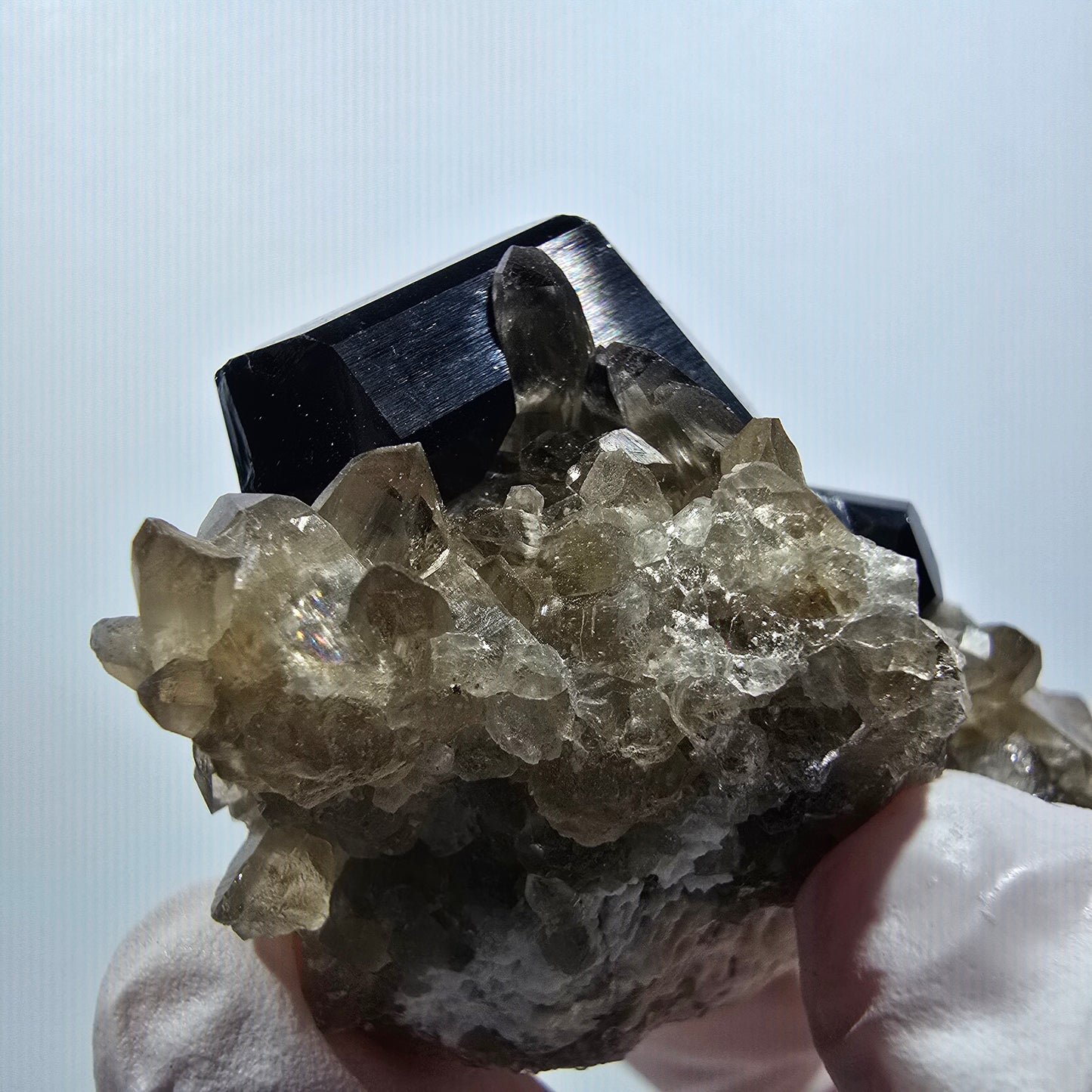 Seltene Schörl Turmalin, Rauchquarz Erongo, Namibia 59*37*37mm #12388