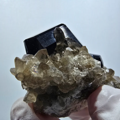Seltene Schörl Turmalin, Rauchquarz Erongo, Namibia 59*37*37mm #12388