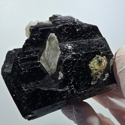 Schörl Turmalin, Hyalit Opal, Rauchquarz Stufe Erongo, Namibia 72*57*44mm #12392