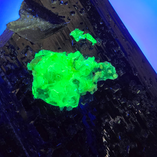 Schörl Turmalin, Hyalit Opal, Rauchquarz Stufe Erongo, Namibia 72*57*44mm #12392
