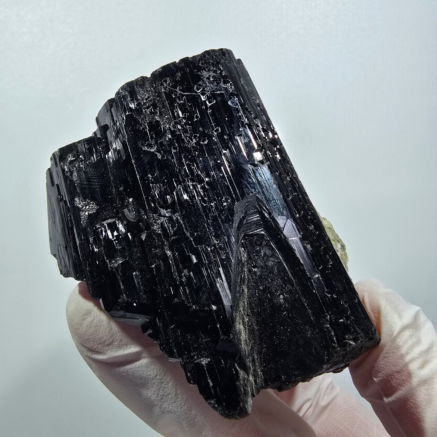Schörl Turmalin, Hyalit Opal, Rauchquarz Stufe Erongo, Namibia 72*57*44mm #12392