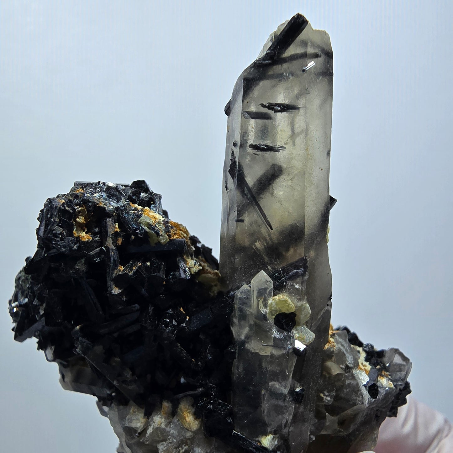 Seltene Schörl Turmalin, Rauchquarz, Muskovit Stufe Erongo, Namibia 69*52*35mm #12393