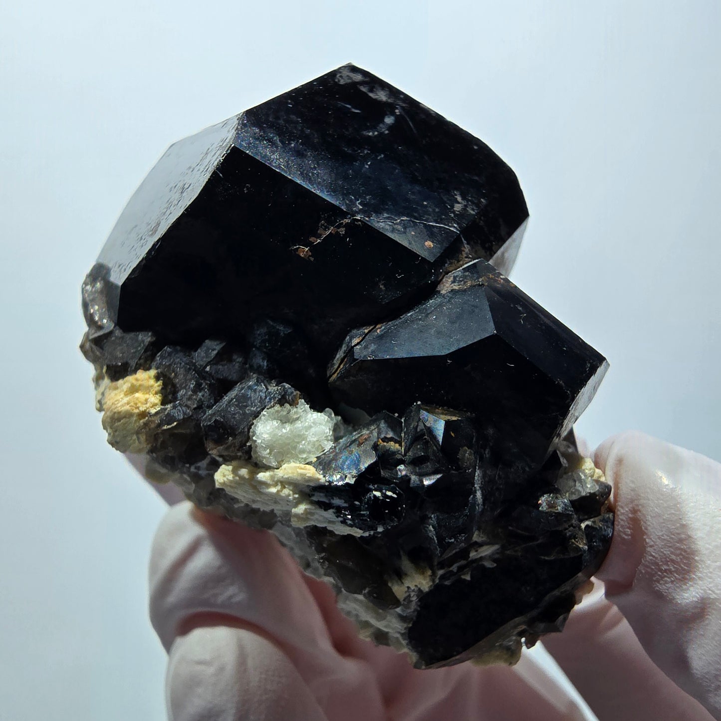 Schörl Turmalin, Hyalit Opal, Rauchquarz, Orthoklas Erongo, Namibia 57*41*35mm #12396