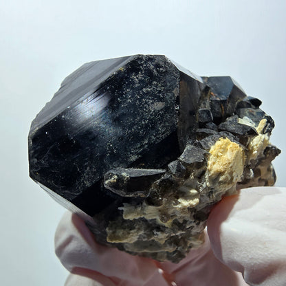 Schörl Turmalin, Hyalit Opal, Rauchquarz, Orthoklas Erongo, Namibia 57*41*35mm #12396