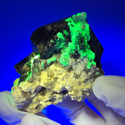 Schörl Turmalin, Hyalit Opal, Rauchquarz, Orthoklas Erongo, Namibia 57*41*35mm #12396