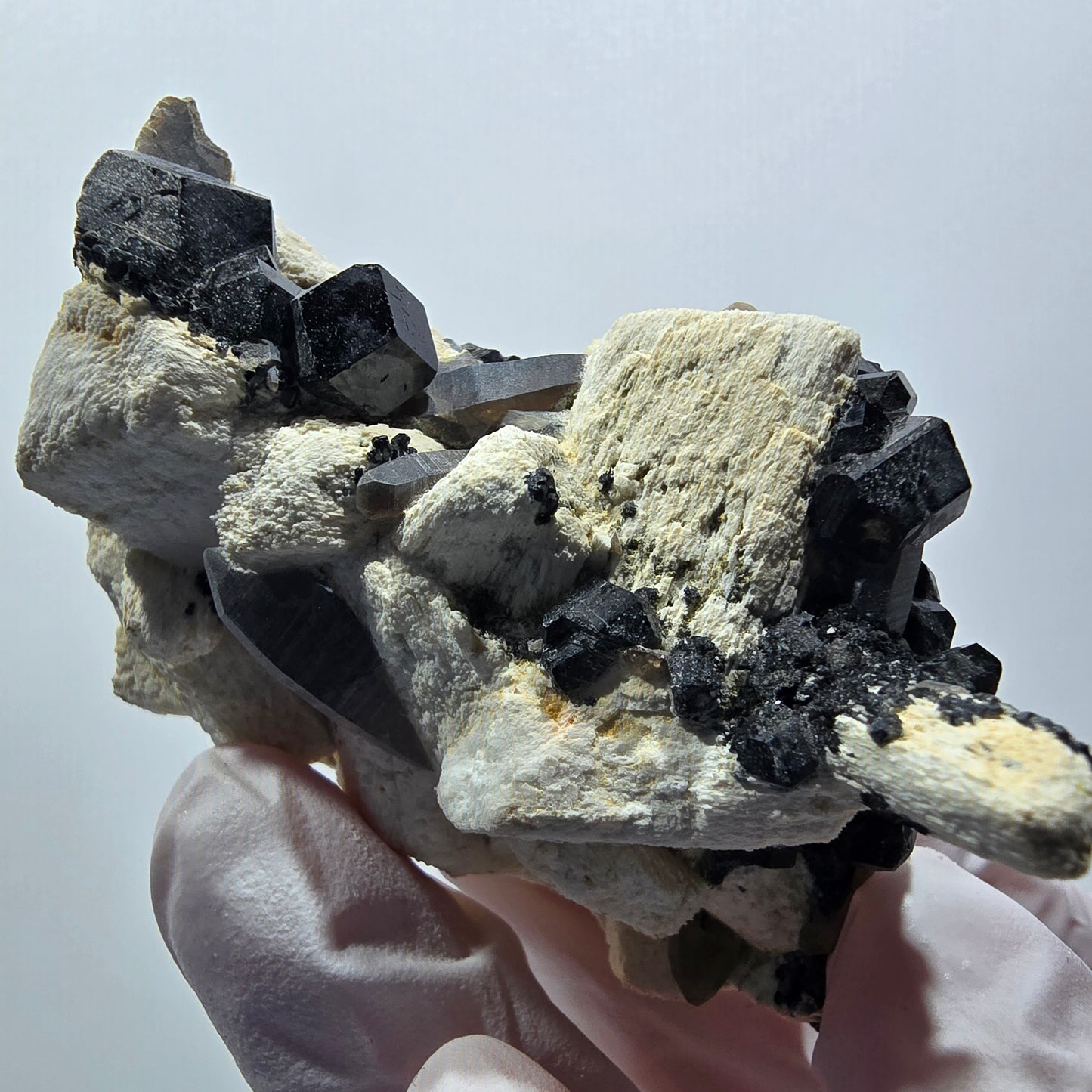 Seltene Schörl Turmalin, Rauchquarz, Orthoklas Stufe Erongo, Namibia 68*42*32mm #12399