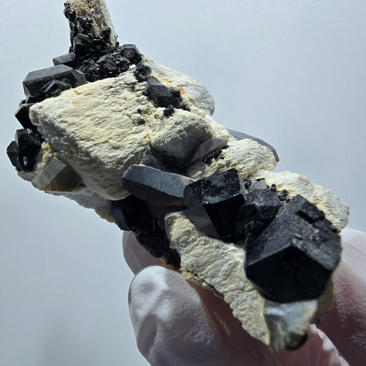 Seltene Schörl Turmalin, Rauchquarz, Orthoklas Stufe Erongo, Namibia 68*42*32mm #12399