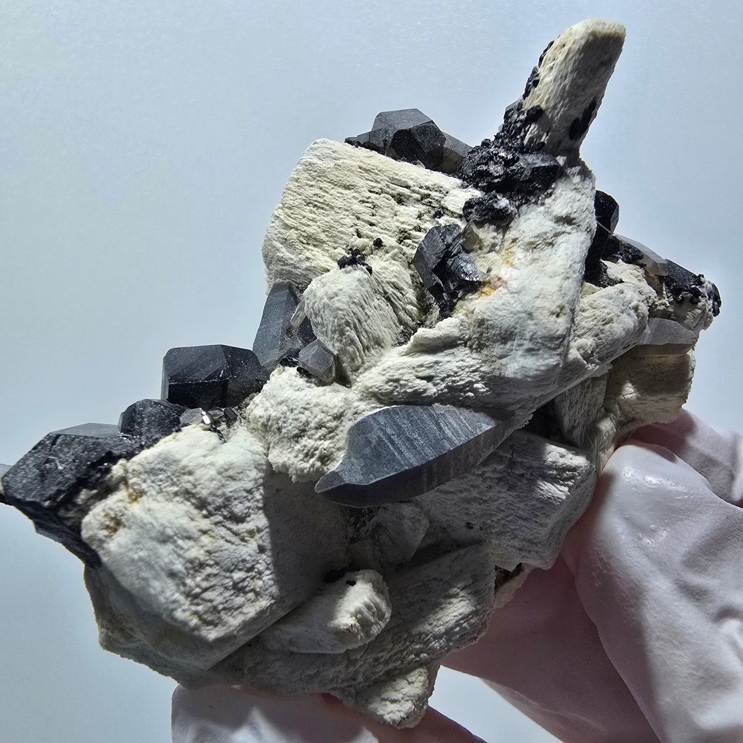 Seltene Schörl Turmalin, Rauchquarz, Orthoklas Stufe Erongo, Namibia 68*42*32mm #12399