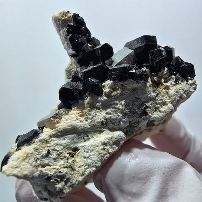 Seltene Schörl Turmalin, Rauchquarz, Orthoklas Stufe Erongo, Namibia 68*42*32mm #12399